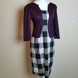 Fashion Mia dress straight modest m- L knee length